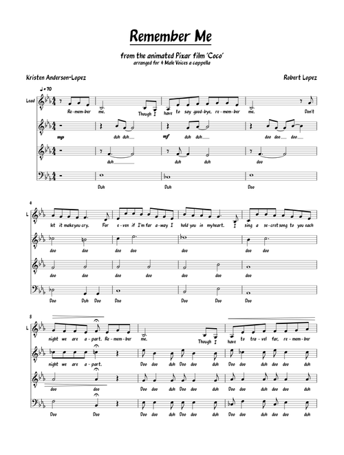 Remember Me from 'Coco' a cappella