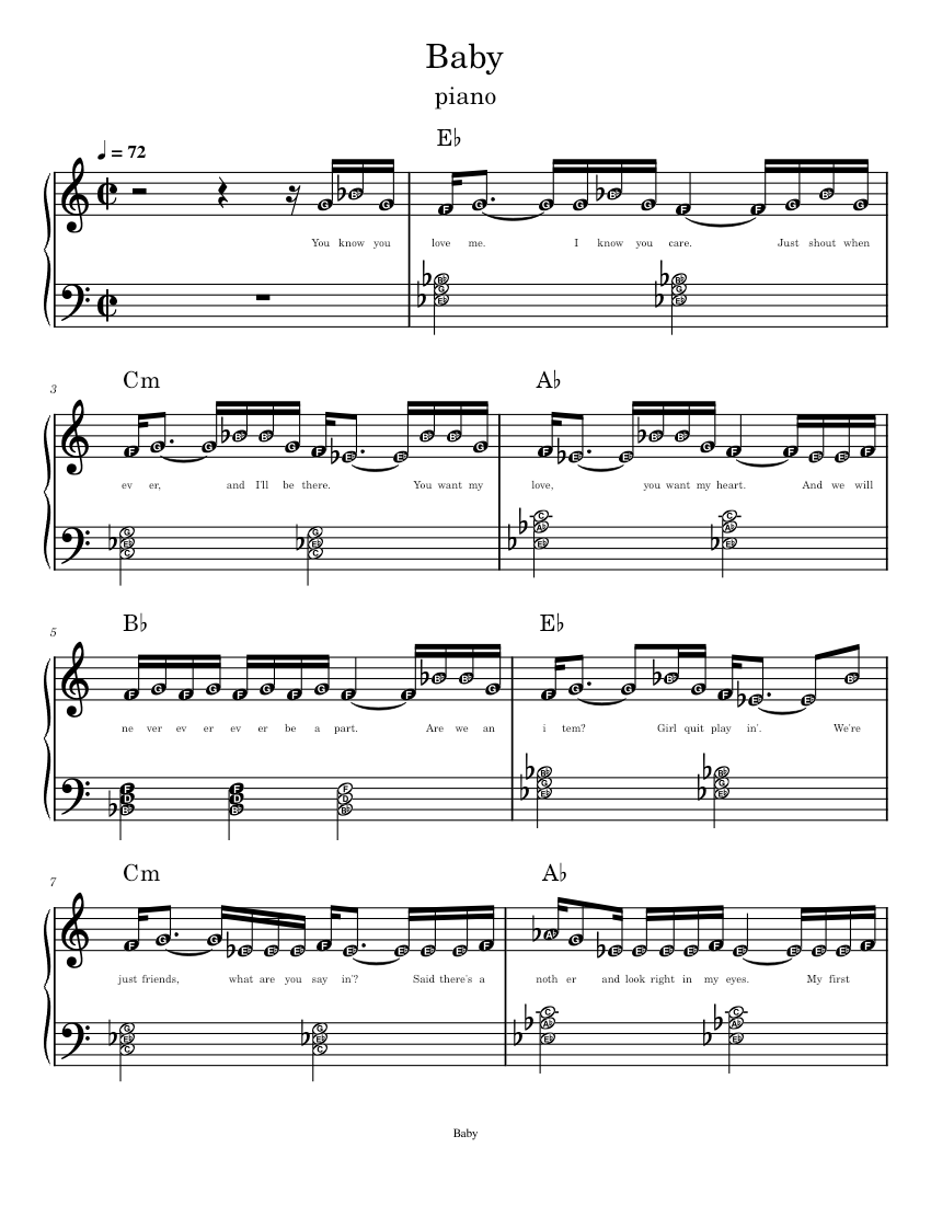 Baby Sheet music for Piano (Solo) Easy | Musescore.com Baby Sheet music for Piano (Solo) Easy | Musescore.com
