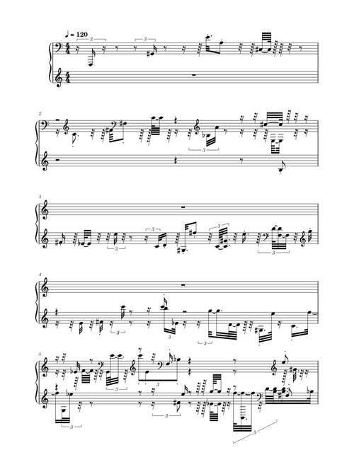 playing xenakis be like - Silas Hines