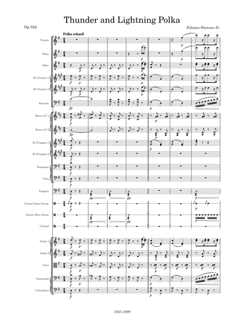 Unter Donner und Blitz (Thunder and Lightning Polka), Op.324 – Johann Strauss Jr.