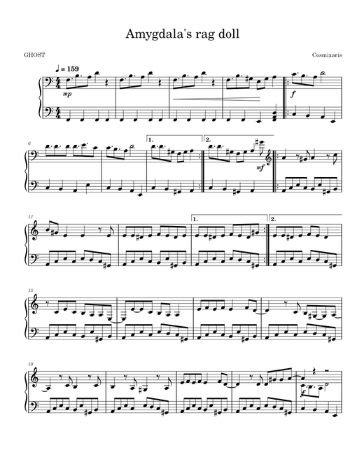 Cosmixaris | Free sheet music | Download PDF or print on