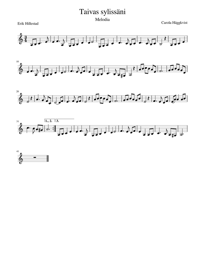 Taivas Syliss ni melodia Sheet Music For Piano Solo Easy taivas-syliss-ni-melodia-sheet-music-for-piano-solo-easy