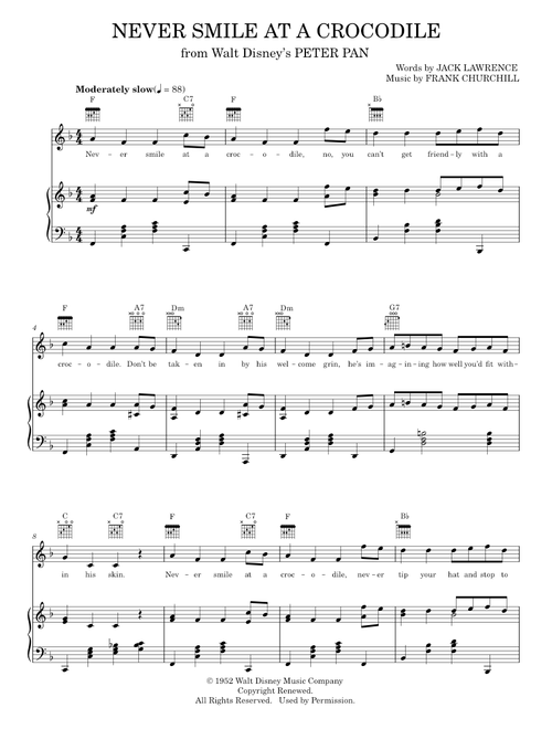 Never Smile At A Crocodile - Jack Lawrence (Piano-Vocal-Guitar)