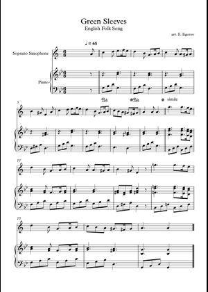 Greensleeves – Traditional English Folksong Sheet Music for Piano