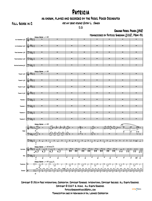 Patricia, It's Patricia (patricia) (Arr. Patrick Sheehan) - Perez Prado & His Orchestra (Jazz Ensemble)