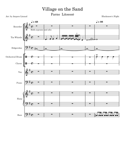 Village on the Sand - Blackmore's Night; Elvish cover