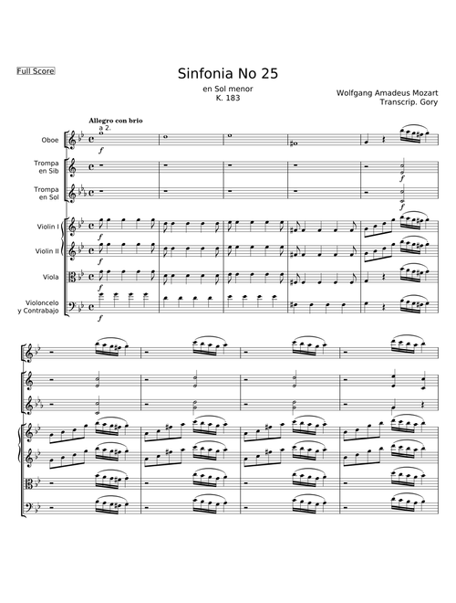 Symphony No.25 in G minor, K.183/173dB - Wolfgang Amadeus Mozart