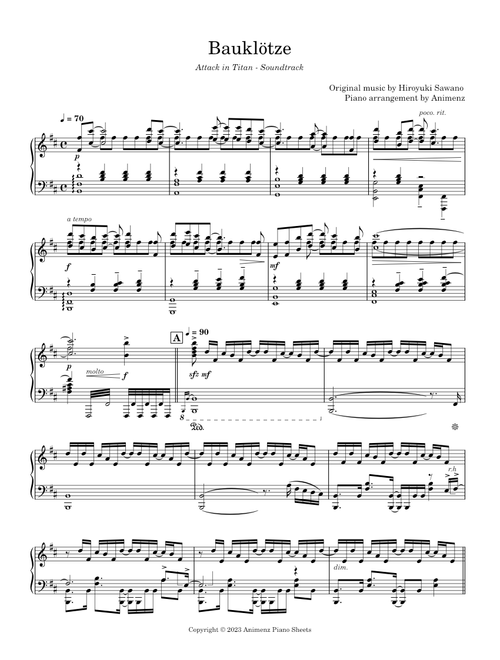 Bauklötze (Hange's Final Theme) - Attack on Titan: The Final Chapters – Music by Hiroyuki Sawano Arrangement by Animenz