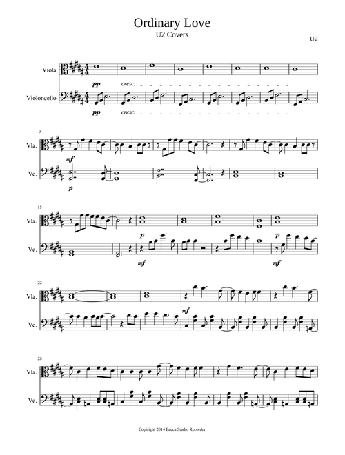Ordinary Love - U2 (Cello/Viola)