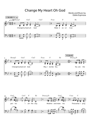 Change My Heart Oh God - Eddie Espinosa Sheet Music with Chords