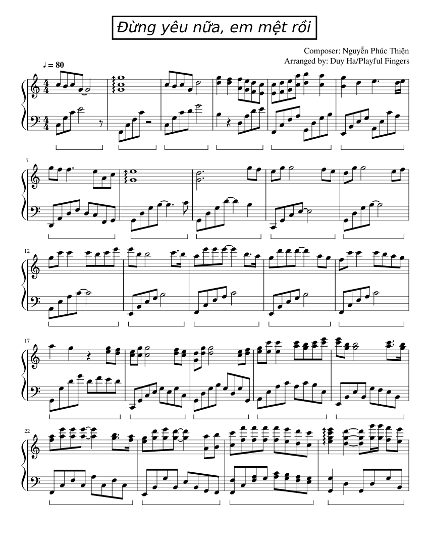 ng yu na, em mt ri - Piano Solo Sheet Music for Piano (Solo) |  MuseScore.com
