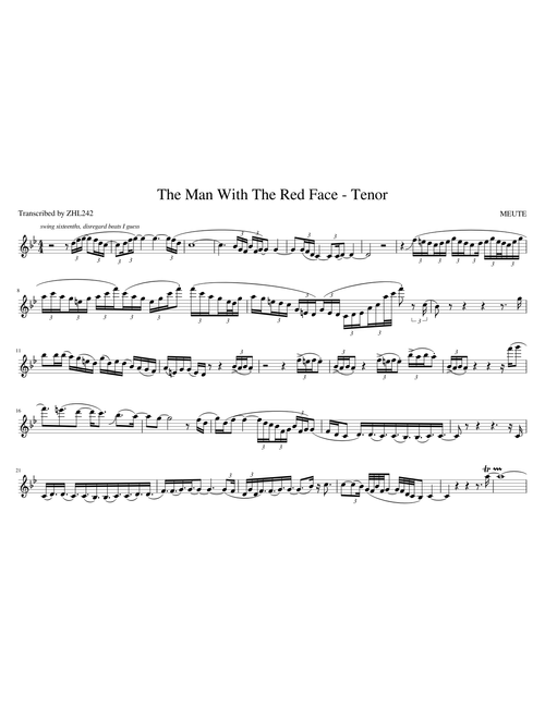MEUTE: The Man With The Red Face - Tenor