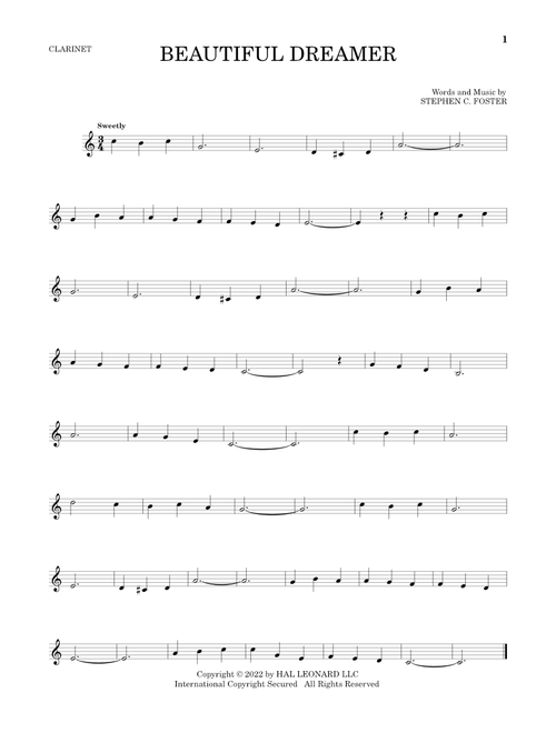 Beautiful Dreamer - Stephen C Foster (Clarinet Solo)