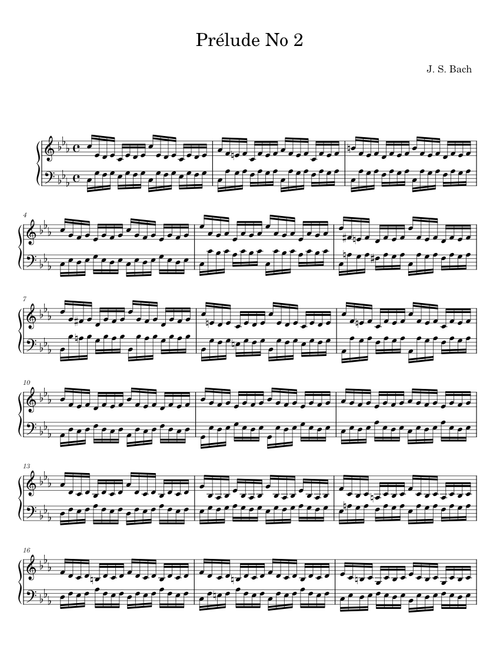 Bach,J.S.-Prelude and Fugue No.2,in c minor,from Das wohltemperierte Klavier I BWV 847,for keyboard