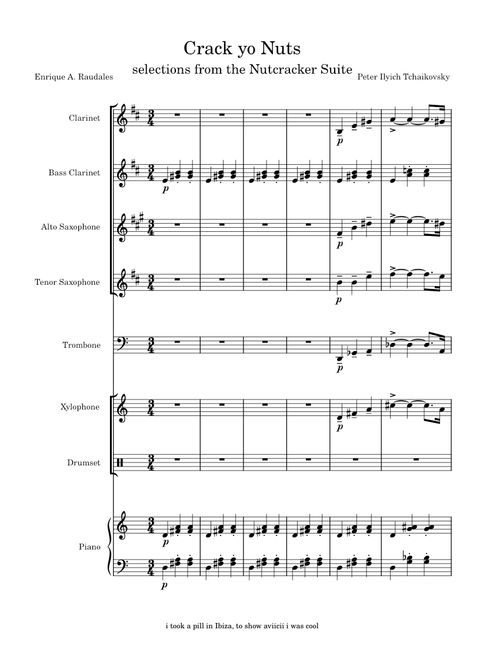 Nutcracker Suite, selections for wind ensemble
