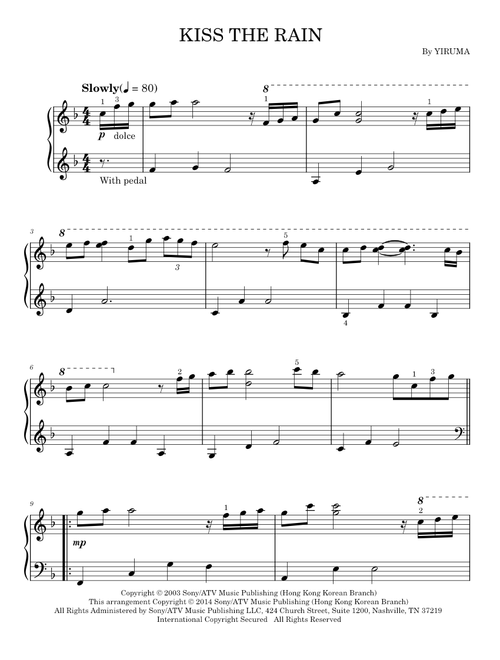 Kiss the Rain - Yiruma (Easy Piano)