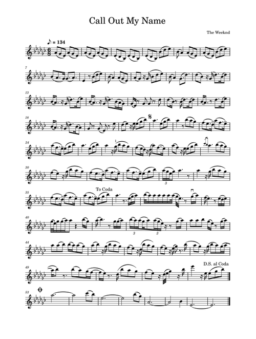 Call Out My Name (Arr. Julia Mills) - The Weeknd (Violin Solo)