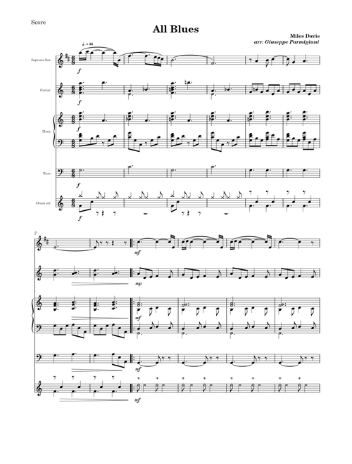All Blues (Soprano Sax & Harp)