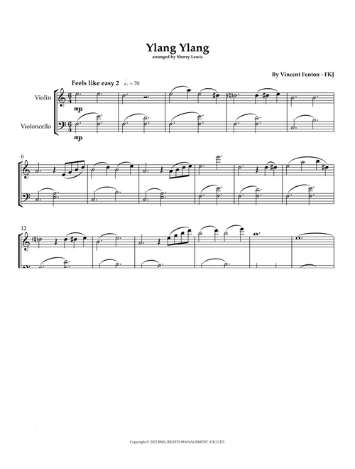 Ylang Ylang Ep (Arr. Sherry Lewis) - Fkj (Instrumental Duet)