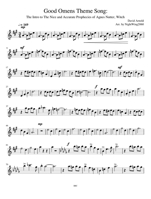 Good Omens Theme for Flute from NightWing2060's Arrangement