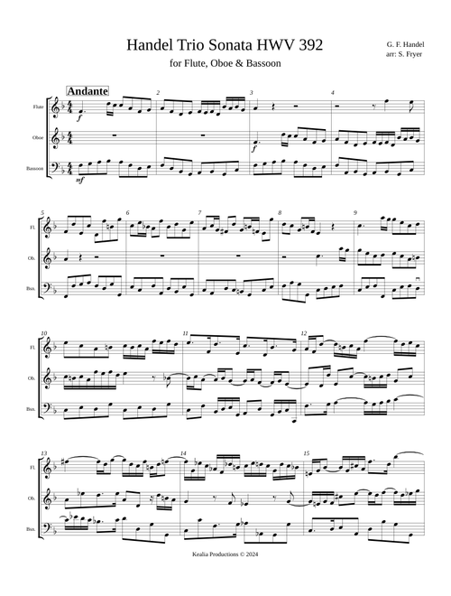 Trio Sonata in F major, HWV 392 – Georg Friedrich Händel
