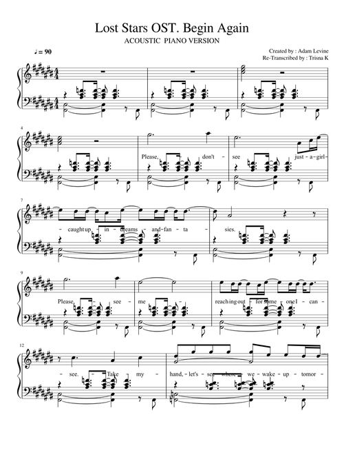 Lost Stars OST. Begin Again