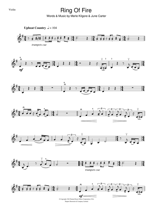 Ring Of Fire - Johnny Cash (Violin Solo)