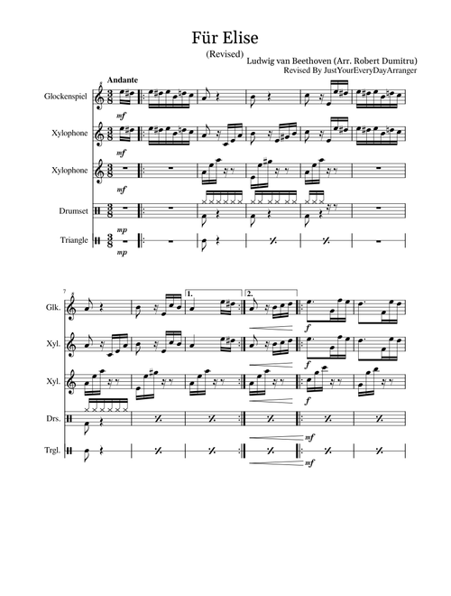 Für Elise, Percussion Version