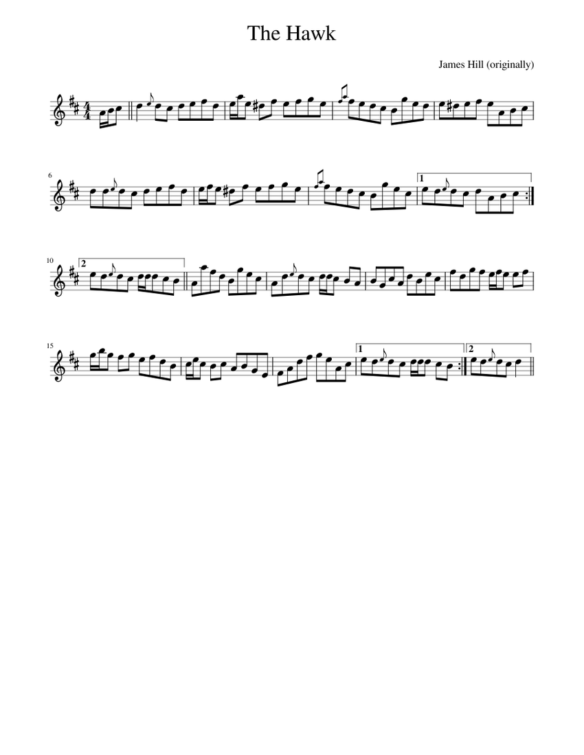 The Hawk Sheet music for Piano (Solo) | Musescore.com