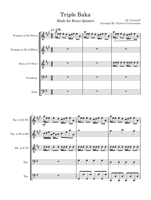Triple Baka for Brass Quintet