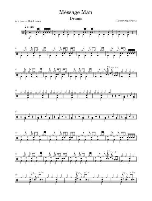 Message man – Twenty One Pilots - Drums