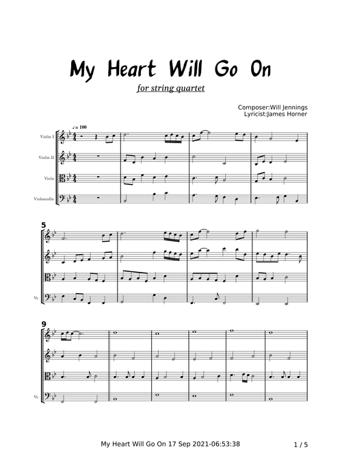 My heart will go on – Celine Dion
