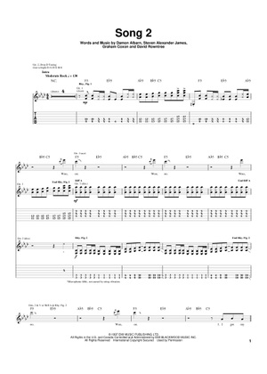 blur PARK LIFE バンドスコア Play Official version of Parklife Sheet Music by Blur for Guitar