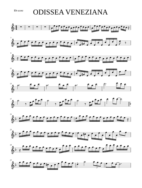 Odissea Veneziana – Rondò Veneziano (ALTO SAX RMX)