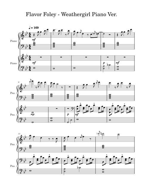 Flavor Foley - Weathergirl Piano Ver.