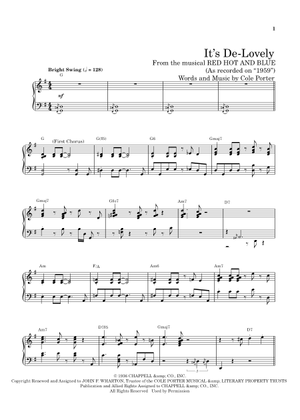 ブラスバンド楽譜　De Lovely ブラスバンド楽譜 De Lovely It's De-Lovely by C. Porter