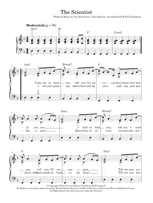 The Scientist - Coldplay (Easy Piano)