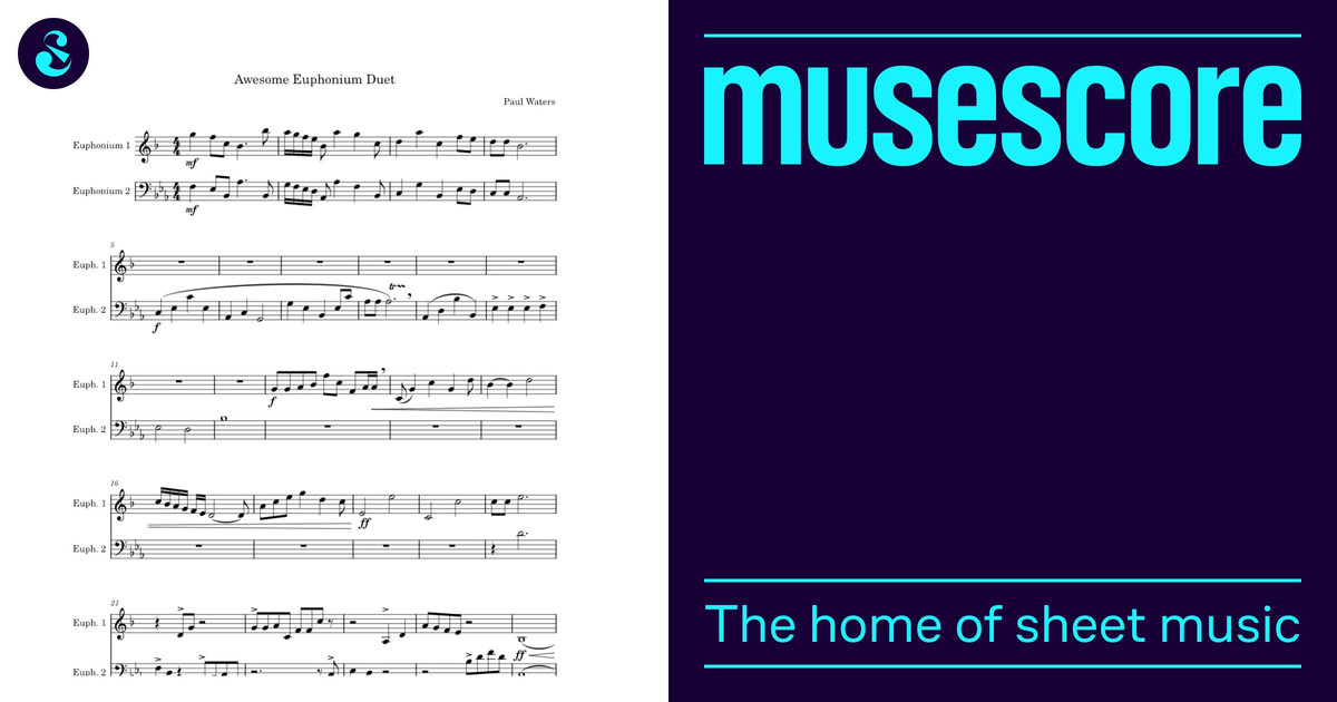 Awesome Euphonium Duet – nightrain936 Sheet music for Tuba (Brass Duet ...