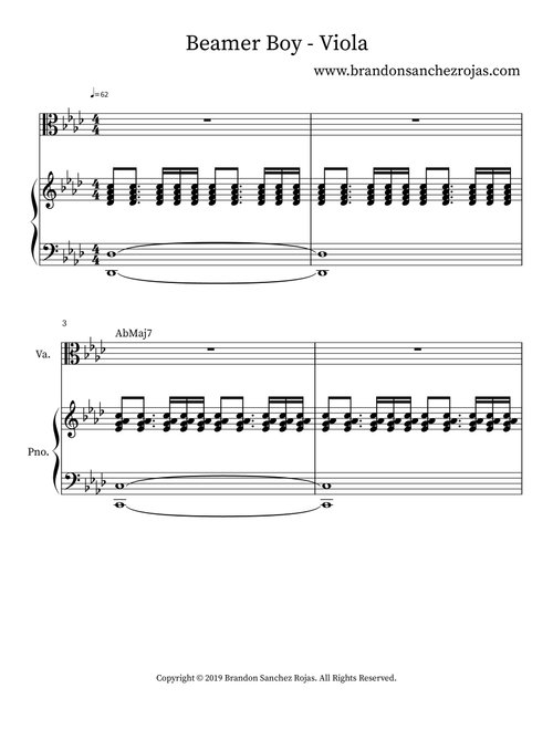 Beamer Boy - Viola - BSR (Piano Solo)