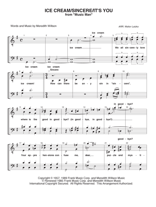 Sincere (Arr. Walter Latzko) - Meredith Willson (Choral, TTBB)