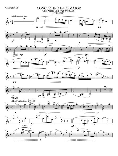 Concertino In E-flat Major, Op.26 – Carl Maria Von Weber