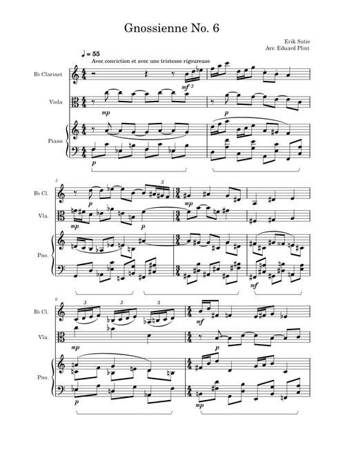 Gnossienne No. 6 – Erik Satie