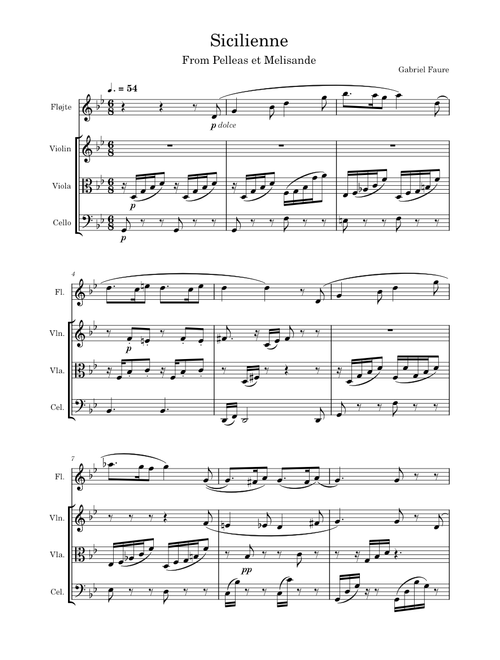 Sicilienne – Gabriel Fauré