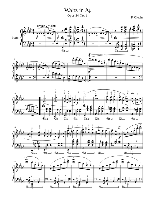 Chopin Waltz in A Flat, Op. 34 No. 1
