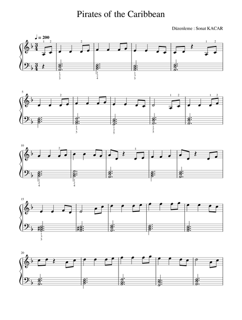 Piráti z Karibiku sheet music by npotencova | Play, print, and