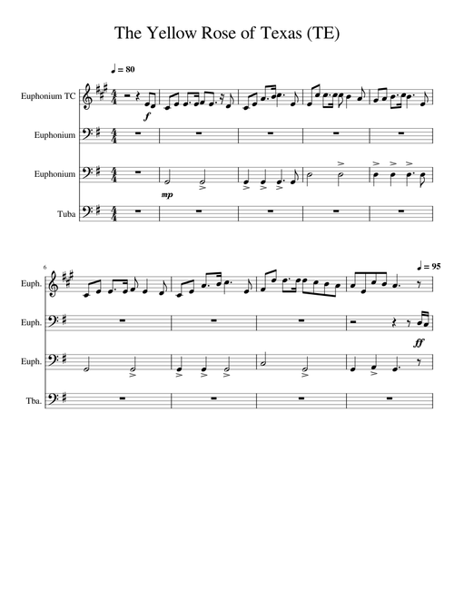 The yellow rose of texas – Misc Traditional The Yellow Rose of Texas  TE
