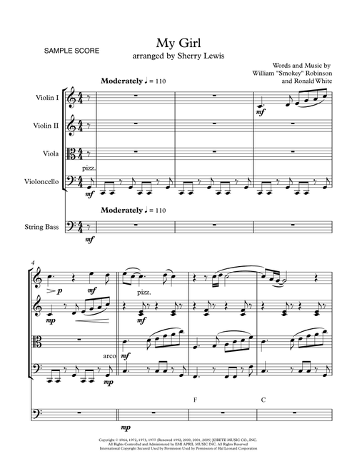 My Girl (Arr. Sherry Lewis) - Smokey Robinson (String Ensemble)