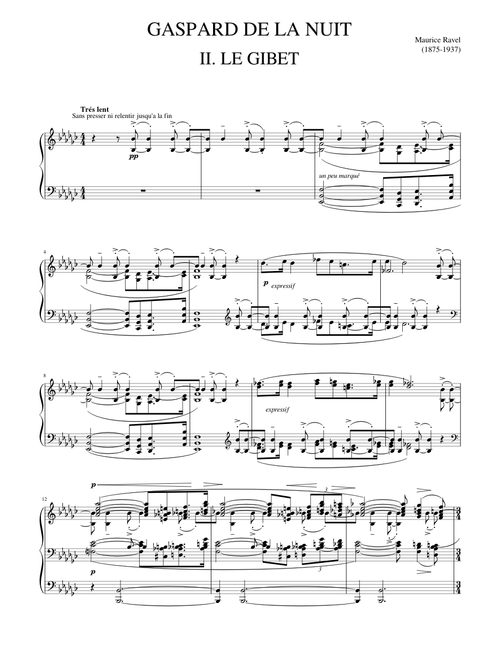 Le Gibet - No.2 from Gaspard de la Nuit - Maurice Ravel
