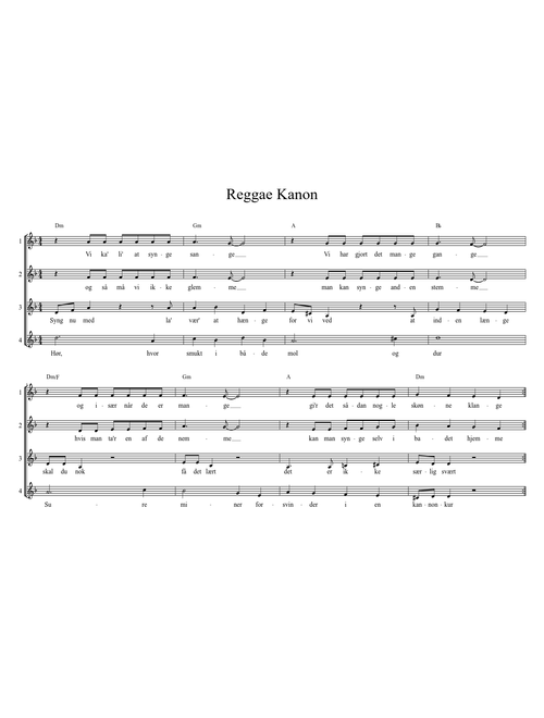 Reggae Kanon sang