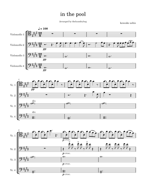 In the pool – Kensuke Ushio (4 Cellos)